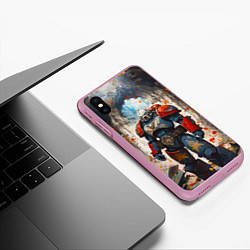 Чехол iPhone XS Max матовый Космодесант - Warhammer 40k, цвет: 3D-розовый — фото 2