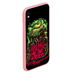 Чехол iPhone XS Max матовый Bring me the horizon dinosaurs, цвет: 3D-баблгам — фото 2