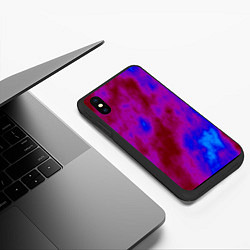 Чехол iPhone XS Max матовый Абстрактные разводы на воде, цвет: 3D-черный — фото 2