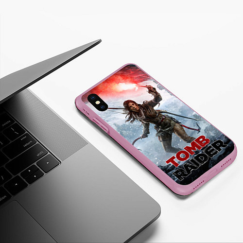 Чехол iPhone XS Max матовый A surviver is born / 3D-Розовый – фото 3