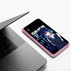 Чехол iPhone XS Max матовый Oshi no ko - аканэ и иероглифы, цвет: 3D-розовый — фото 2