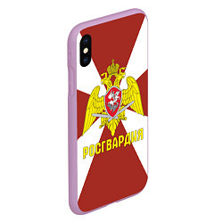 Чехол iPhone XS Max матовый Росгвардия - герб, цвет: 3D-сиреневый — фото 2