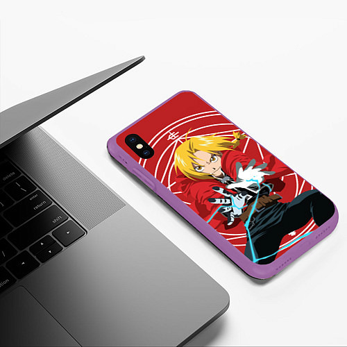 Чехол iPhone XS Max матовый Edward magic / 3D-Фиолетовый – фото 3