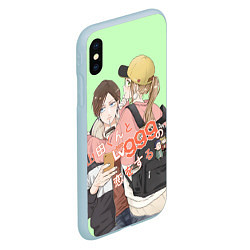 Чехол iPhone XS Max матовый Yamada-kun to Lv999 no Koi wo Suru, цвет: 3D-голубой — фото 2