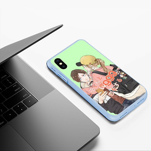 Чехол iPhone XS Max матовый Yamada-kun to Lv999 no Koi wo Suru / 3D-Голубой – фото 3