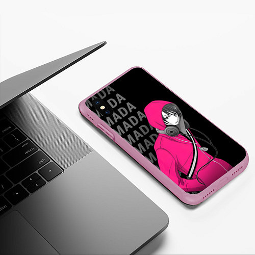 Чехол iPhone XS Max матовый Akito Yamada / 3D-Розовый – фото 3