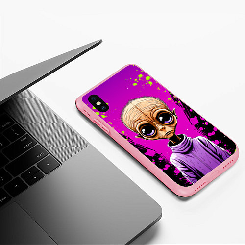 Чехол iPhone XS Max матовый Alien - comics art style / 3D-Баблгам – фото 3