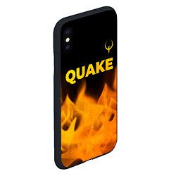 Чехол iPhone XS Max матовый Quake - gold gradient: символ сверху, цвет: 3D-черный — фото 2