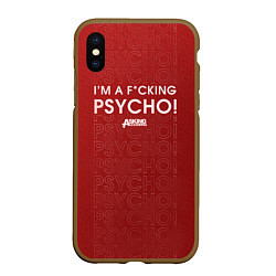 Чехол iPhone XS Max матовый Asking Alexandria Psycho, цвет: 3D-коричневый