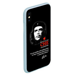 Чехол iPhone XS Max матовый Che Guevara автограф, цвет: 3D-голубой — фото 2