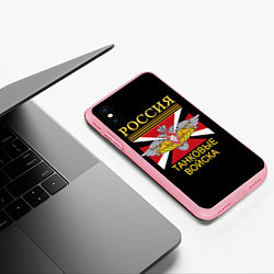 Чехол iPhone XS Max матовый Россия - танковые войска, цвет: 3D-баблгам — фото 2
