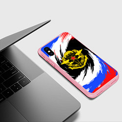 Чехол iPhone XS Max матовый Никто кроме нас - триколор, цвет: 3D-баблгам — фото 2