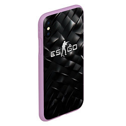 Чехол iPhone XS Max матовый CS GO black chrome, цвет: 3D-сиреневый — фото 2