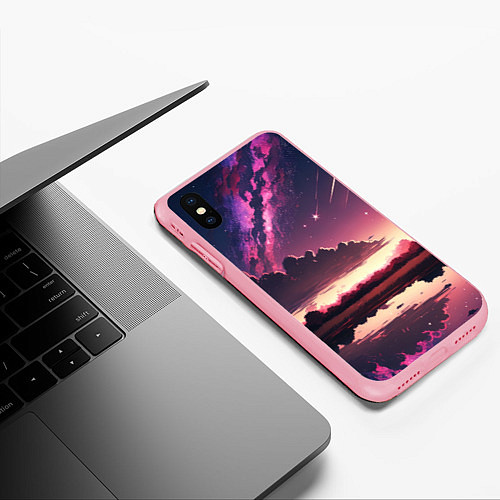 Чехол iPhone XS Max матовый Аниме комета / 3D-Баблгам – фото 3