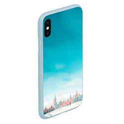 Чехол iPhone XS Max матовый Нейрокремль, цвет: 3D-голубой — фото 2