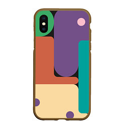 Чехол iPhone XS Max матовый Современный авангард, цвет: 3D-коричневый