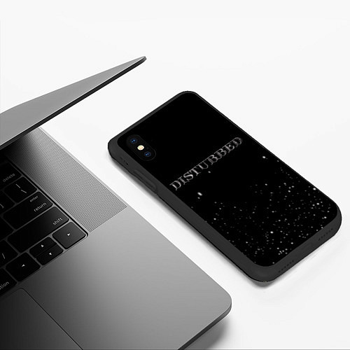 Чехол iPhone XS Max матовый Disturbed stars / 3D-Черный – фото 3
