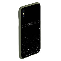 Чехол iPhone XS Max матовый Disturbed stars, цвет: 3D-темно-зеленый — фото 2