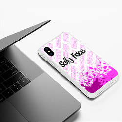 Чехол iPhone XS Max матовый Sally Face pro gaming: символ сверху, цвет: 3D-белый — фото 2