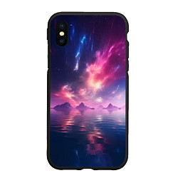 Чехол iPhone XS Max матовый Space and islands, цвет: 3D-черный