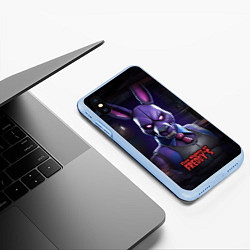 Чехол iPhone XS Max матовый Bonnie FNAF, цвет: 3D-голубой — фото 2