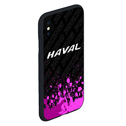 Чехол iPhone XS Max матовый Haval pro racing: символ сверху, цвет: 3D-черный — фото 2