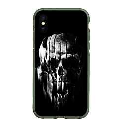 Чехол iPhone XS Max матовый Brutal skull