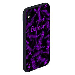 Чехол iPhone XS Max матовый Геймер - паттерн, цвет: 3D-черный — фото 2