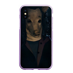 Чехол iPhone XS Max матовый Пила 10 маска свиньи