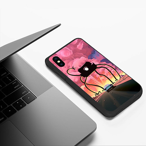 Чехол iPhone XS Max матовый Робокалипсис / 3D-Черный – фото 3