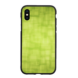 Чехол iPhone XS Max матовый Green and square, цвет: 3D-черный