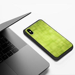 Чехол iPhone XS Max матовый Green and square, цвет: 3D-черный — фото 2