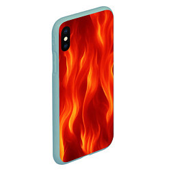 Чехол iPhone XS Max матовый Огонь рыжий, цвет: 3D-мятный — фото 2