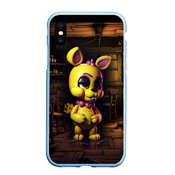 Чехол iPhone XS Max матовый Spring Bonnie Five Nights at Freddys, цвет: 3D-голубой