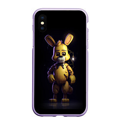 Чехол iPhone XS Max матовый Spring Bonnie Five Nights at Freddys, цвет: 3D-светло-сиреневый