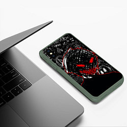 Чехол iPhone XS Max матовый Токийский гуль - Dead inside mood, цвет: 3D-темно-зеленый — фото 2