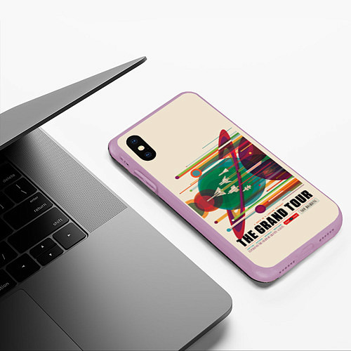 Чехол iPhone XS Max матовый Гранд тур - Наса / 3D-Сиреневый – фото 3