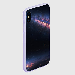 Чехол iPhone XS Max матовый Млечный путь в звездном небе, цвет: 3D-светло-сиреневый — фото 2