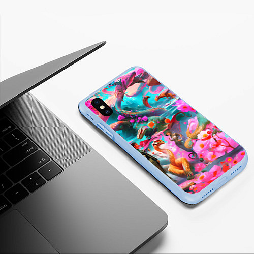 Чехол iPhone XS Max матовый Фантазия сон / 3D-Голубой – фото 3