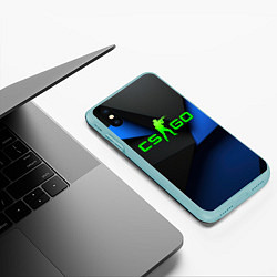 Чехол iPhone XS Max матовый CS GO standart abstract, цвет: 3D-мятный — фото 2