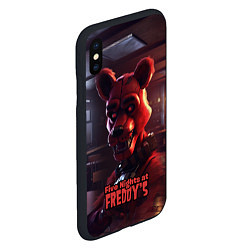 Чехол iPhone XS Max матовый Five Nights at Freddys Mangle, цвет: 3D-черный — фото 2