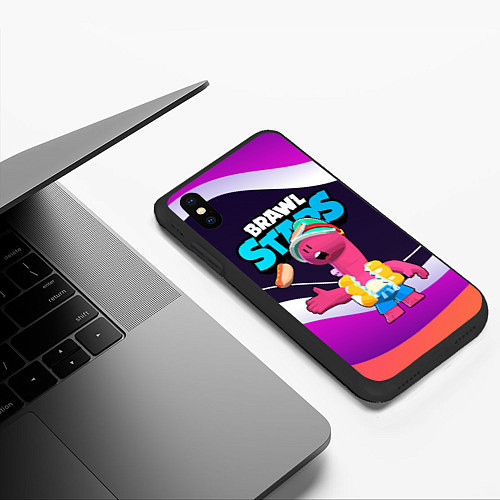 Чехол iPhone XS Max матовый Даг с хотдогом - Brawl Stars / 3D-Черный – фото 3