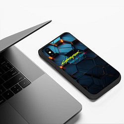 Чехол iPhone XS Max матовый Phantom liberty logo, цвет: 3D-черный — фото 2