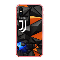 Чехол iPhone XS Max матовый Juventus orange black style, цвет: 3D-баблгам