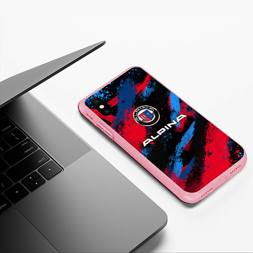 Чехол iPhone XS Max матовый Alpina - BMW colors / 3D-Баблгам – фото 3