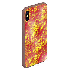 Чехол iPhone XS Max матовый Золото с оранжевым, цвет: 3D-коричневый — фото 2