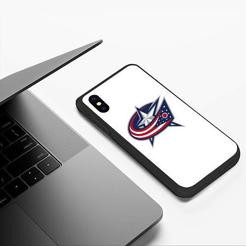 Чехол iPhone XS Max матовый Columbus blue jackets - Sergey Bobrovsky / 3D-Черный – фото 3