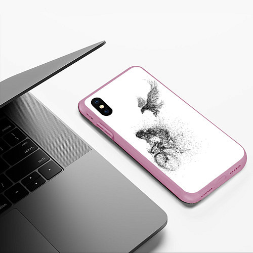 Чехол iPhone XS Max матовый Скорость,моя стихия / 3D-Розовый – фото 3