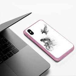 Чехол iPhone XS Max матовый Скорость,моя стихия, цвет: 3D-розовый — фото 2