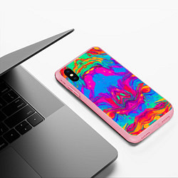 Чехол iPhone XS Max матовый Красочная зеркальная абстракция - мода - нейросеть, цвет: 3D-баблгам — фото 2